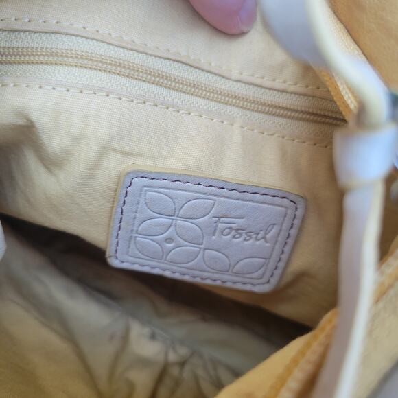 Fossil Vintage SL2083 Crossbody Bag Bone White Leather Western Cottagecore Style - Picture 5 of 12
